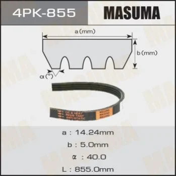 <strong>Ремінь поліклінової (4PK-855) MASUMA 4PK855 (фото 1)</strong>