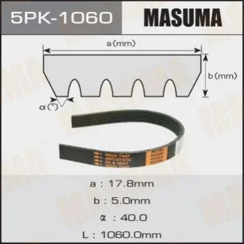 <strong>Ремінь поліклінової (5PK-1060) MASUMA 5PK1060 (фото 1)</strong>