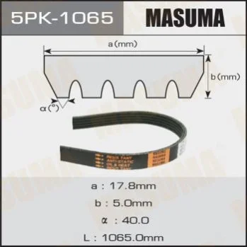 <strong>Ремінь поліклінової (5PK-1065) MASUMA 5PK1065 (фото 1)</strong>