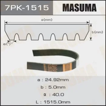 <strong>Ремінь поліклінової MASUMA 7PK1515 (фото 1)</strong>