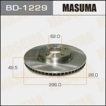 <strong>Диск гальмівний (кратно 2 шт.)) MASUMA BD1229 (фото 1)</strong>