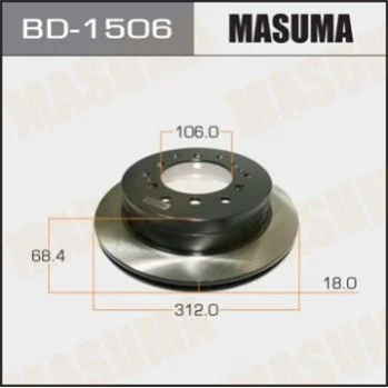 <strong>Диск гальмівний задній (кратно 2) RAV4/ASA33L (BD-1506) MASUMA BD1506 (фото 1)</strong>