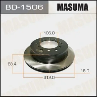 Диск гальмівний задній (кратно 2) RAV4/ASA33L (BD-1506) для MASUMA BD1506 фото товару