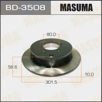 <strong>Диск гальмівний задній Mitsubishi Lancer, Outlander (07-12) (Кратно 2 шт) MASUMA BD3508 (фото 1)</strong>
