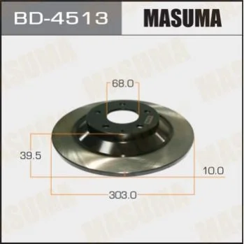 <strong>Диск гальмівний задній Mazda CX-30 4WD (19-), CX-5 (11-) (Кратно 2 шт) MASUMA BD4513 (фото 1)</strong>