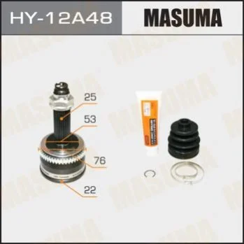 <strong>ШРУС зовнішній Hyundai Getz (02-06) (нар 25/вн 22/abs 48) MASUMA HY12A48 (фото 1)</strong>