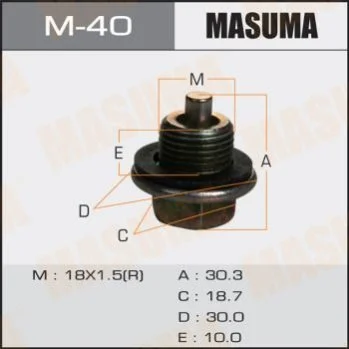 <strong>Пробка зливна піддону (з шайбою 18х1.5mm) Toyota MASUMA M40 (фото 1)</strong>