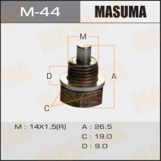 Пробка зливна піддону (з шайбою 14x1.5mm) Mazda для MASUMA M44 фото товару