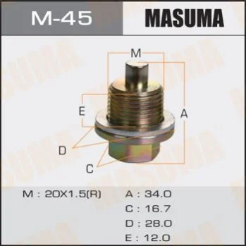 <strong>Пробка зливна піддону (з шайбою 20х1.5mm) Honda Masuma MASUMA M45 (фото 1)</strong>