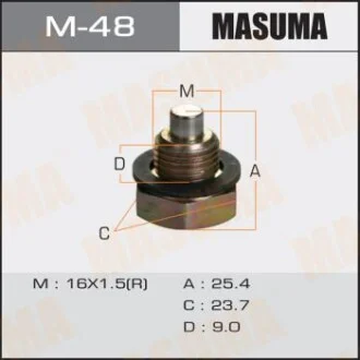 Пробка зливна піддону (з шайбою) Toyota (M-48) Masuma для MASUMA M48 фото товару