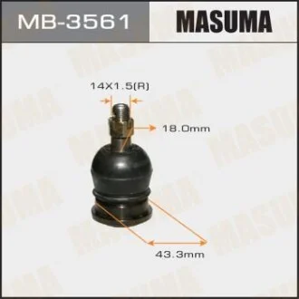 Опора шаровая передн верхн TOYOTA LAND CRUISER PRADO, SEQUOIA ##J9#, ##N18# для MASUMA MB3561 фото товара
