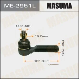 Наконечник рулевой тяги TOYOTA LAND_CRUISER 200 FJ80, HDJ81, HZJ81, RJ79 для MASUMA ME2951L фото товара