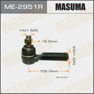 Наконечник рулевой тяги TOYOTA LAND_CRUISER 200 FJ80, HDJ81, HZJ81 для MASUMA ME2951R фото товара