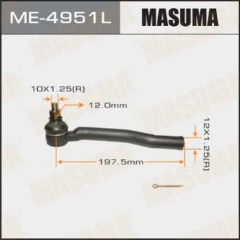 <strong>Наконечник рулевой левый NISSAN NOTE (E12) 1.2 DIG-S, 1.5 dCi, 1.2 (13-18) MASUMA ME4951L (фото 1)</strong>