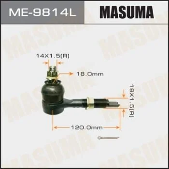 <strong>Наконечник рулевой лев часть тяги задн Toyota AVENSIS AZT25 MASUMA ME9814L (фото 1)</strong>