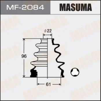 <strong>Пильовик ШРУСу внутрішнього Toyota Auris (06-09), Corolla (00-06), Prius (09-11) MASUMA MF2084 (фото 1)</strong>