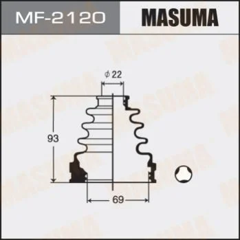 <strong>Пильовик ШРУСу внутрішнього Toyota Corolla (00-06), RAV 4 (00-05) MASUMA MF2120 (фото 1)</strong>