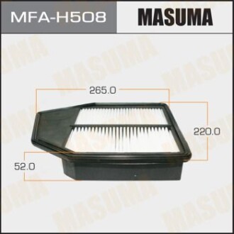 Фильтр воздушный A8512 HONDA/ ACCORD/ V2400 08- MASUMA MFAH508 фото товара