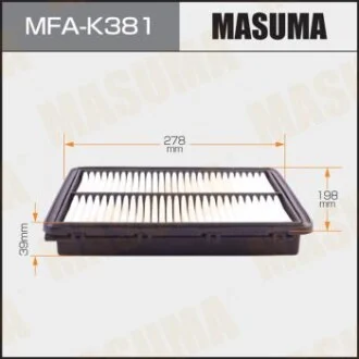 Фільтр повітряний A0702 LHD KIA OPTIMA HYUNDAI SONATA 14- (MFA-K381) для MASUMA MFAK381 фото товару