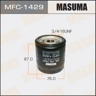 Фільтр масляний Ford Fiesta (02-), Focus (05-), Mondeo (07-)/ Mazda CX-7 (09-12), 3 (08-), 6 (03-12) для MASUMA MFC1429 фото товару