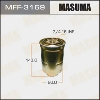 Фільтр паливний Mitsubishi L 200 (08-), Pajero (07-), Pajero Sport (09-15)/ Toyota Avensis (03-08), Land Cruiser Prado (02-) Disel для MASUMA MFF3169 фото товару