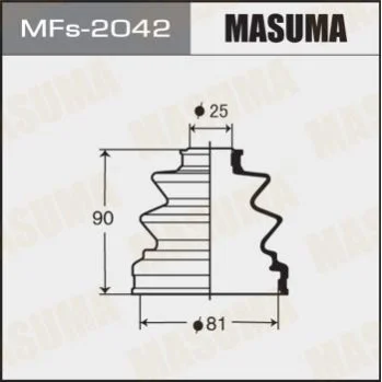 <strong>Пильовик ШРУСа зовнішній (силікон)) Mitsubishi L200 (05-), Pajero (00-06), Pajero Sport (09-) MASUMA MFS2042 (фото 1)</strong>