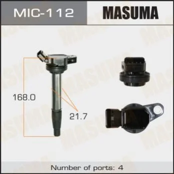 <strong>Котушка запалювання 1ZRFE, 2ZRFE, NZE14#.ZRE14#.NZE15#.NCP11# (MIC-112) MASUMA MIC112 (фото 1)</strong>