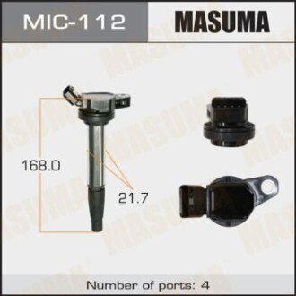 Купить Катушка зажигания 1ZRFE, 2ZRFE, NZE14#.ZRE14#.NZE15#.NCP11# MASUMA MIC112 по низкой цене в Украине (фото 1)