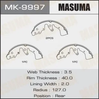 Колодка гальмівна барабанна для MASUMA MK9997 фото товару
