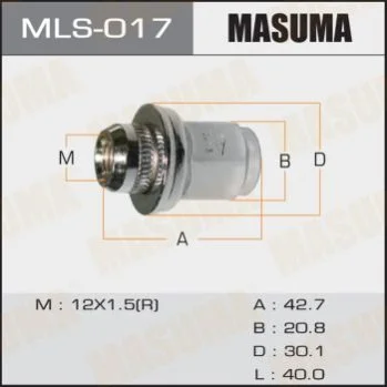 <strong>Гайка колеса MASUMA MLS017 (фото 1)</strong>