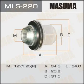 <strong>Гайка колеса Nissan MASUMA MLS220 (фото 1)</strong>