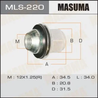 Гайка колеса Nissan для MASUMA MLS220 фото товару