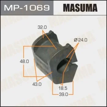 <strong>Втулка стабілізатора переднього Toyota Yaris (05-) (Кратно 2 шт) Masuma MASUMA MP1069 (фото 1)</strong>