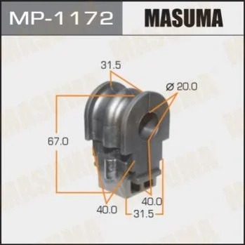 <strong>Втулка стабілізатора передн (Кратно 2) Nissan Micra, Tiida, Note 2005.12- (MP-1172) Masuma MASUMA MP1172 (фото 1)</strong>