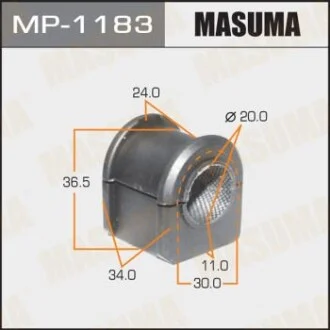 Втулка стабілізатора заднього Mazda 5 (05-10) (Кратно 2 шт) Masuma для MASUMA MP1183 фото товару