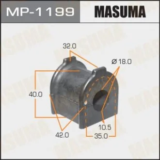Втулка стабілізатора заднього Toyota FJ Cruiser (10-), Land Cruiser Prado (09-) (Кратно 2 шт) Masuma для MASUMA MP1199 фото товару