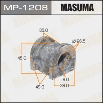 <strong>Втулка стабілізатора переднього Honda Accord (-08) (Кратно 2 шт) MASUMA MP1208 (фото 1)</strong>