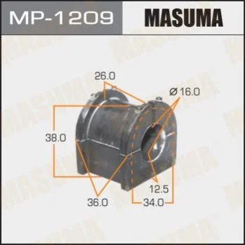 <strong>Втулка стабілізатора заднього Mitsubishi ASX (12-), Outlander (12-) (Кратно 2 шт) Masuma MASUMA MP1209 (фото 1)</strong>