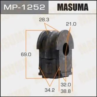 Втулка стабілізатора переднього Nissan Qashqai (13-17) (Кратно 2 шт) Masuma для MASUMA MP1252 фото товару