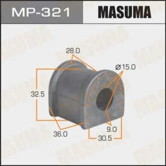 Втулка стабілізатора заднього Toyota Corolla (-00) (Кратно 2 шт)  Masuma для MASUMA MP321 фото товару