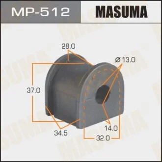 Втулка стабілізатора заднього Honda HR-V (02-06) (Кратно 2 шт) Masuma для MASUMA MP512 фото товару