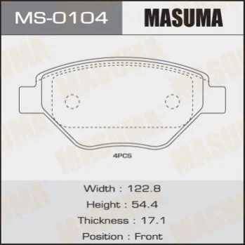 <strong>Колодки тормозные AN-4592K, P68031 передн RENAULT MEGANE II MASUMA MS0104 (фото 1)</strong>