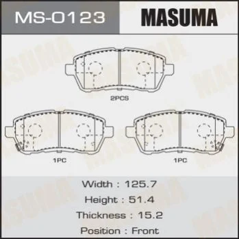 <strong>Колодка гальмівна MASUMA MS0123 (фото 1)</strong>