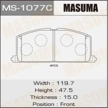 <strong>Колодка гальмівна MASUMA MS1077 (фото 1)</strong>