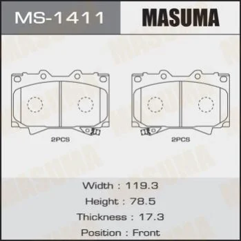 <strong>Колодка тормозная MASUMA MS1411 (фото 1)</strong>