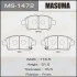 <strong>Колодка гальмівна передня Toyota Corolla (00-06), Prius (00-11), Yaris (01-05) MASUMA MS1472 (фото 1)</strong>