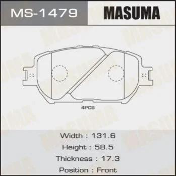 <strong>Колодка тормозная передняя MASUMA MS1479 (фото 1)</strong>