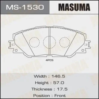 Колодка гальмівна передня Toyota Auris (10-), RAV 4 (05-16) для MASUMA MS1530 фото товару