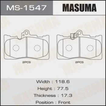 <strong>Колодка гальмівна MASUMA MS1547 (фото 1)</strong>