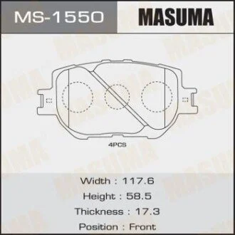 Колодки тормозные передн AN-636K, NP1021, P83054 для MASUMA MS1550 фото товару